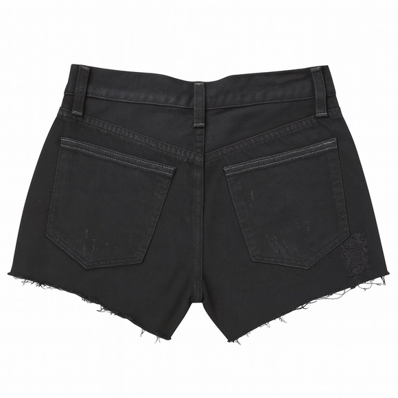 NWT Free People Sofia High Waisted True Black Denim Shorts, Size 25 - Picture 2 of 3